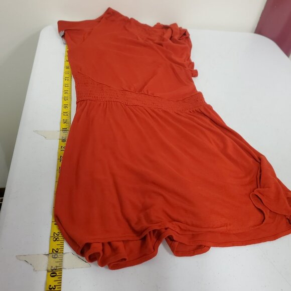 Old Navy Womens Y2K Smocked Babydoll Top Size 3X Red Short Sleeve Preppy Capsule - Picture 8 of 12